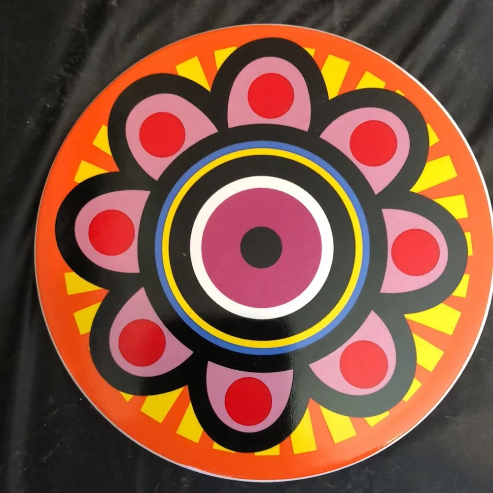 Two Beautiful Colorful Round Trivets